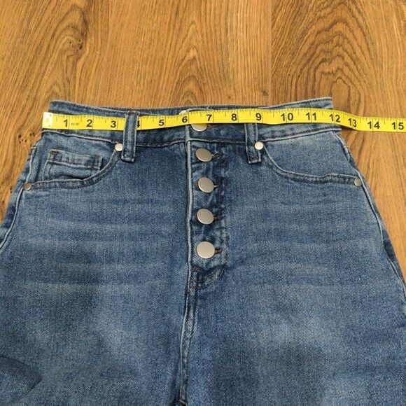 ABOUND Womens Mom Jeans High Rise Button Fly Size 24 Blue Denim Tapered Fit - Picture 9 of 11